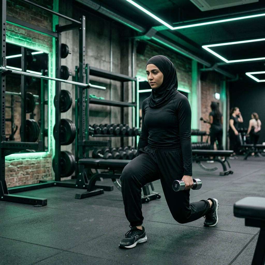 Ladies Fitness Section with Hijab
